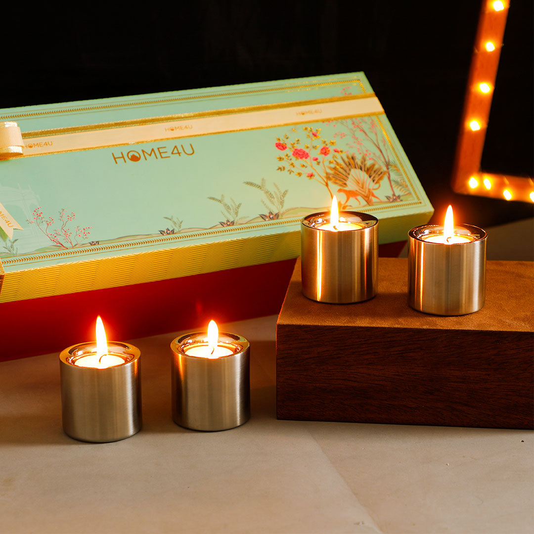 Spinzar Candle Holder & T-Light Gift S/4