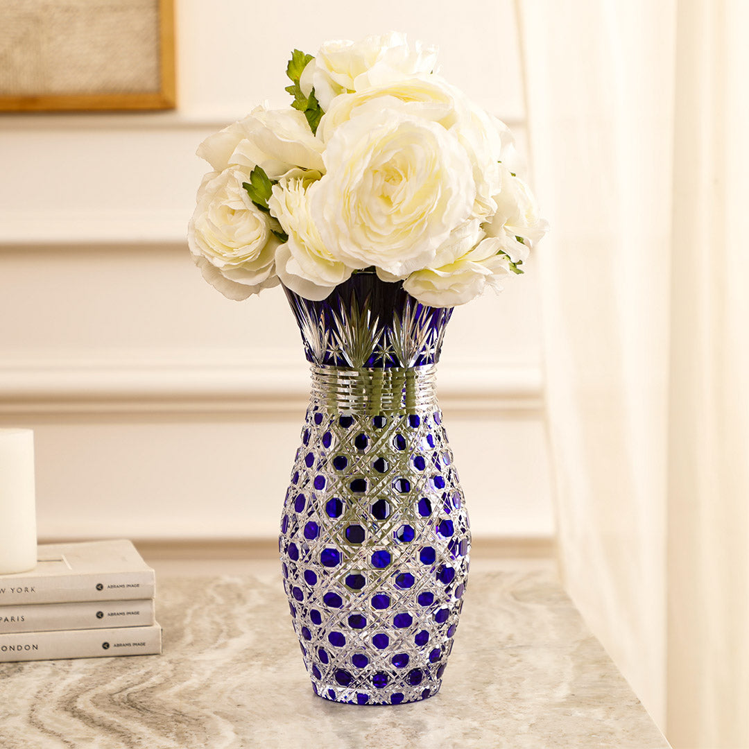 Lapiz Hand-Cut Crystal Vase
