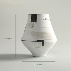 White Retro Vase Medium
