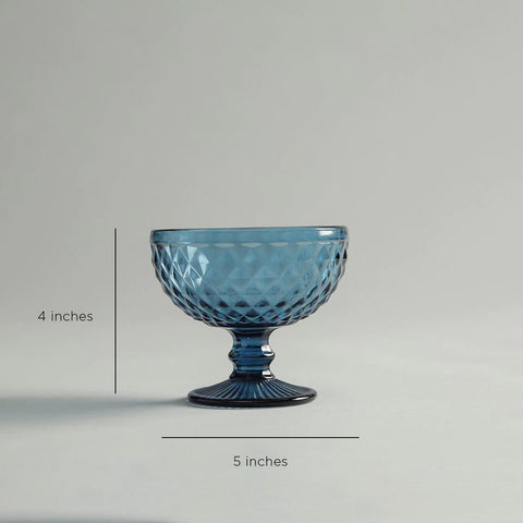 Siara Blue Ice Cream Bowl Set of 6