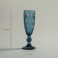 Riverre Blue Stem Glass Set of 6