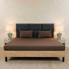 Mage Gray King Size Bed Sheet with 2 Pillow Covers