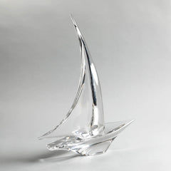 Sailing Boat Crystal Décor Object Clear