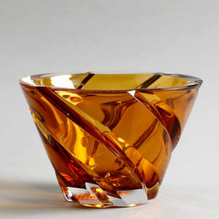 Creart Leda Crystal Decorative Bowl Amber