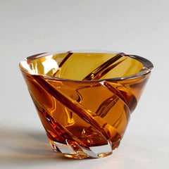 Creart Leda Crystal Decorative Bowl Amber