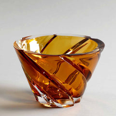 Creart Leda Crystal Decorative Bowl Amber