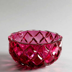 Creart Cuba Crystal Decorative Bowl Magenta