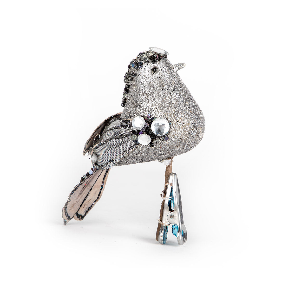 Ebo Silver Orn Bird With Clip Zga