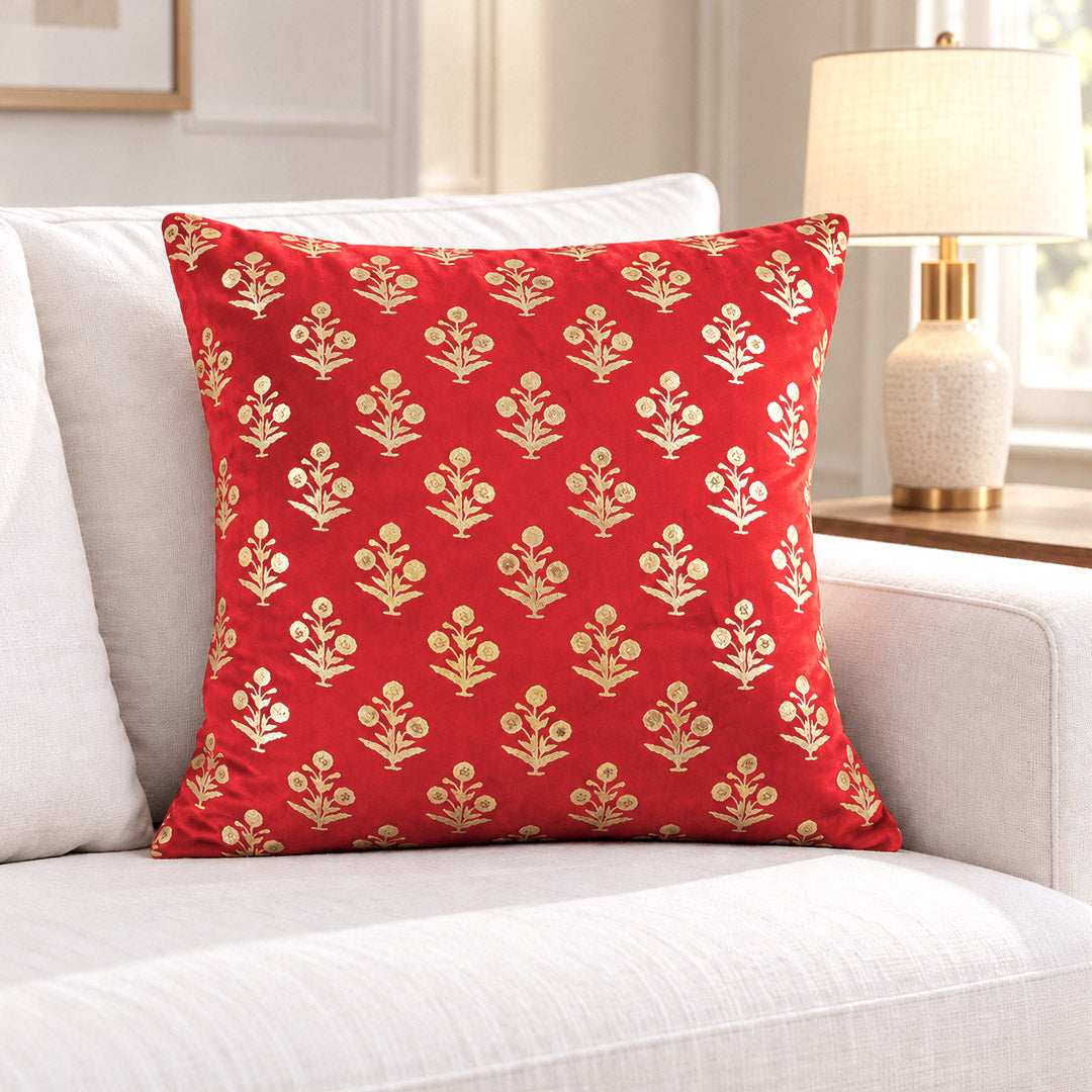 Kasi Red Cushion Cover