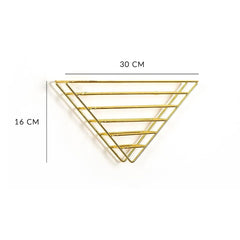 Wall Book Rack Iron-Brass