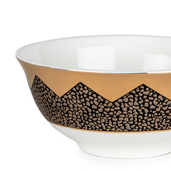 Gold Glamour Small Serve Bowl White