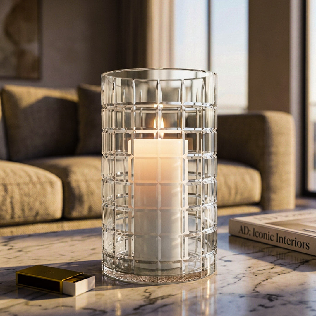 Quint Candle Holder Square Cut Small
