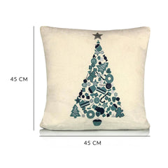 Blues 18 x 18 Inch Ivory Cushion Cover