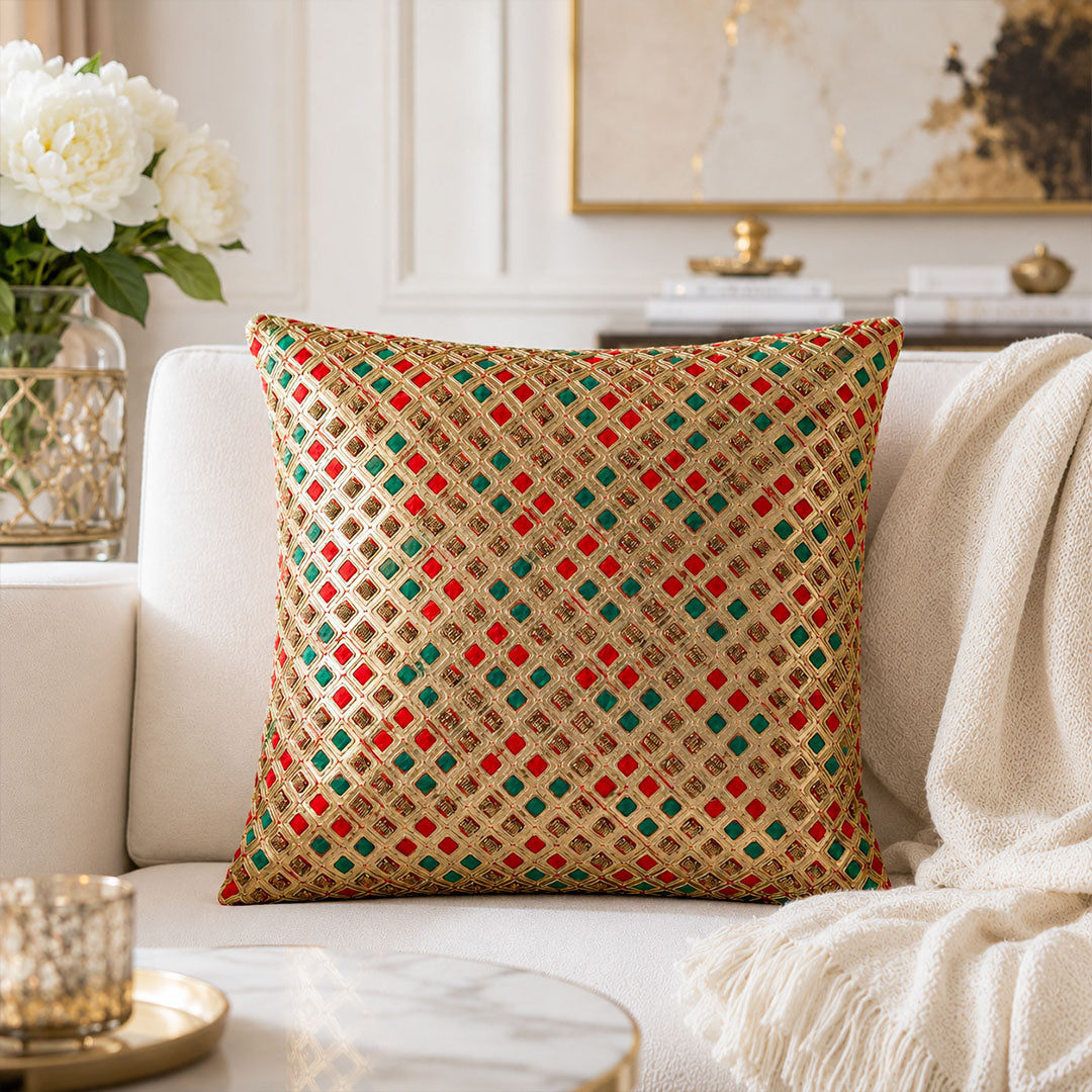 Zeenat Cushion Red