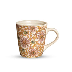 Aria Mug Ribbed (Golden Fern) White 400 Ml