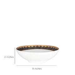Gold Glamour Bowl White