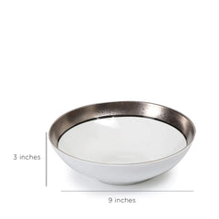 Mystic Lotus Serving Bowl White