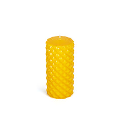 Spikes Pillar Candle Yellow LR