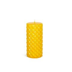 Spikes Pillar Candle Yellow LR