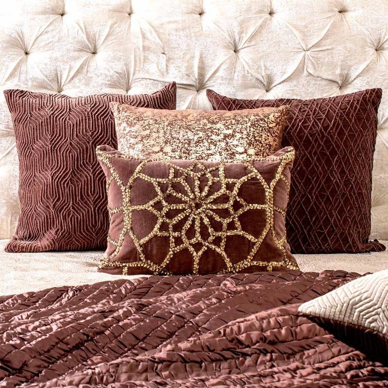 Aza Cushion Covers 20 In X 20 In Brown