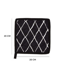 Trapunta Black & White Pot Holder