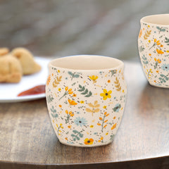 Darza Kulhad Floral Multi Set Of 4