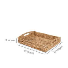 Aspen Rattan Rectangular Tray