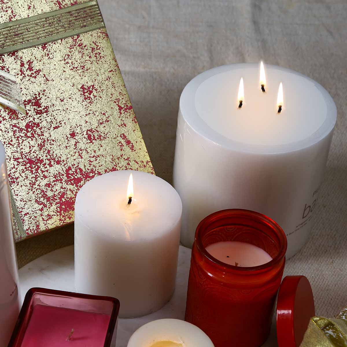 White Pillar Candle 4 x 4 Inch