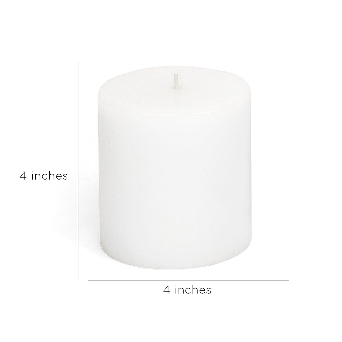 White Pillar Candle 4 x 4 Inch
