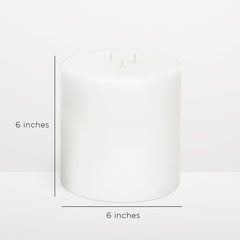 White Pillar Candle 6 x 6 Inch