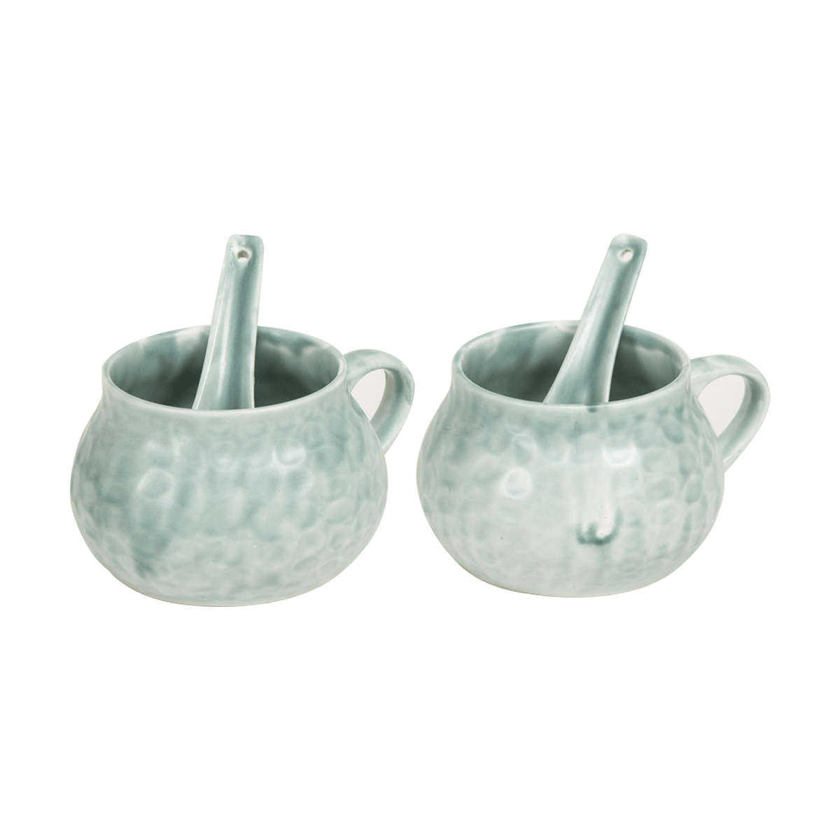 Ryo Soup Bowl with spoon Blue Set of 2