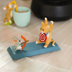 Cat and Rat Target Archery Mini Object