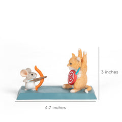 Cat and Rat Target Archery Mini Object