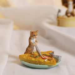 Cat & Rat eating Pizza Mini Object
