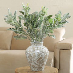 White Flocking Leaves