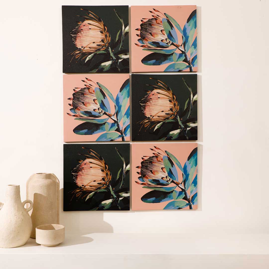 Ambrosia Beige Flower Wall Art