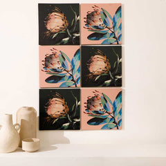 Ambrosia Turquoise Flower Wall Art