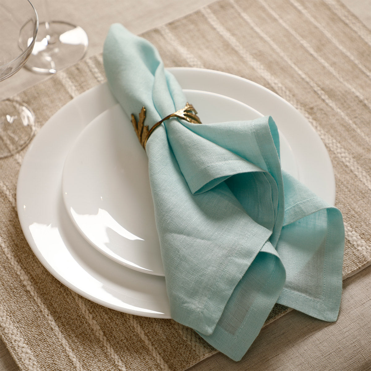 Aqua Linen Napkin Set of 6
