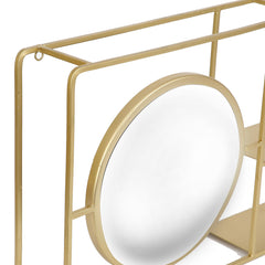 Nadia Wall Shelf with Mirror Golden