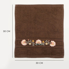 Cassia Brown Face Towel Set of 4