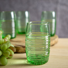 Isadore Drinking Glass Set of 6 Green