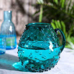 Javion Glass Jug Turquoise