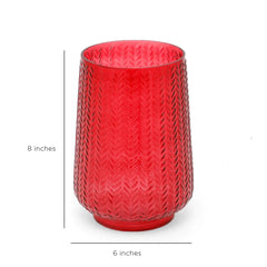 Gracie Candle Holder Red