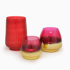 Clara Candle Holder Red