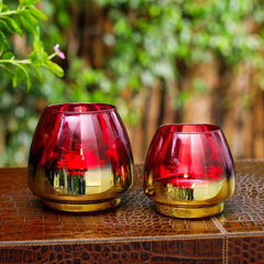 Clara Small Candle Holder Red