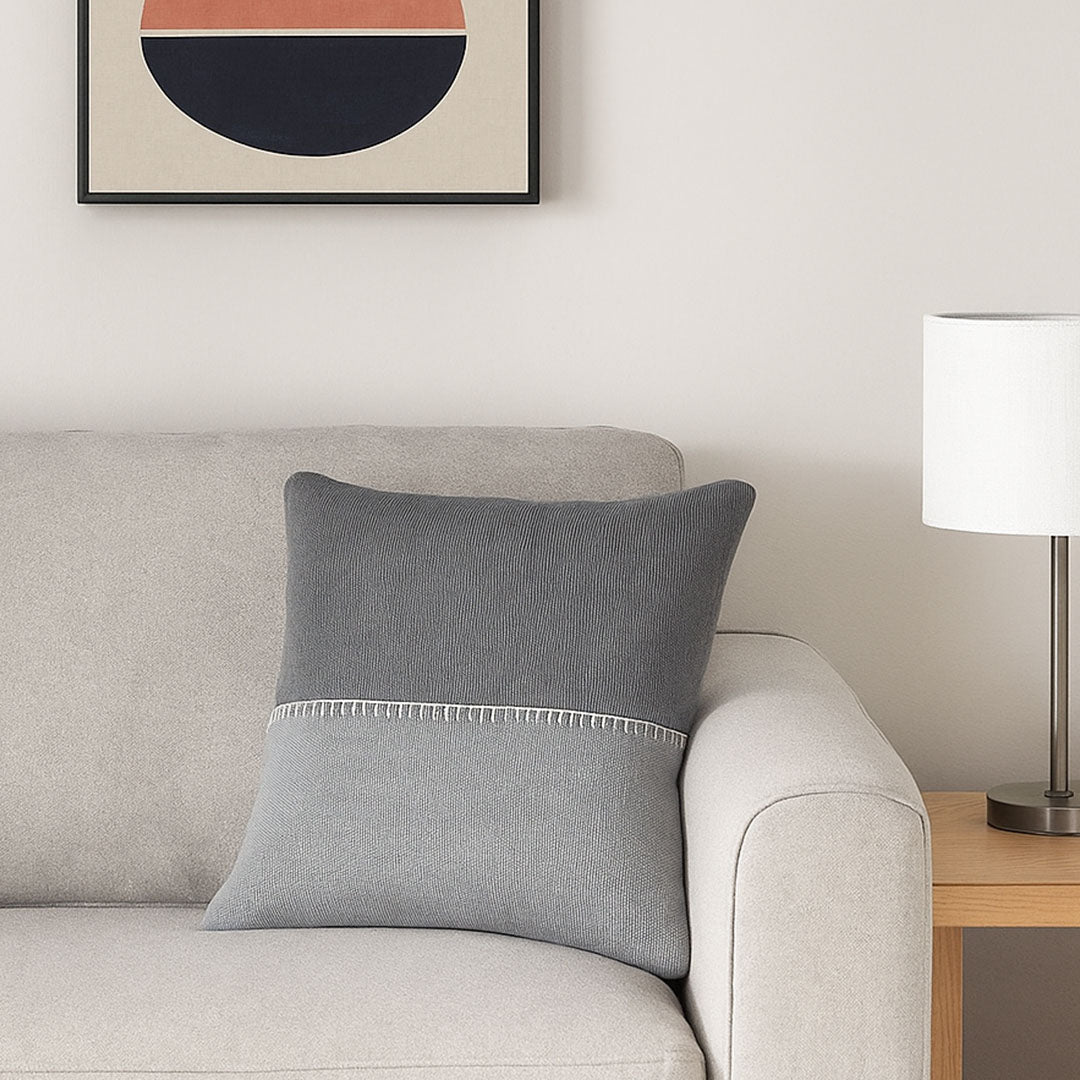 Lucas Cushion Cover Blue & Dark Blue