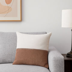 Lucas Cushion Cover Dark Brown & Beige