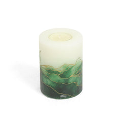 Watercolour Green Candle Small