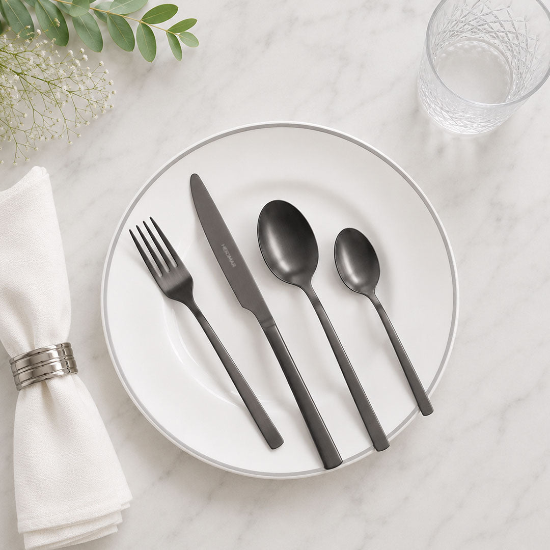 Herdmar Milano 18/10 Pvd Blk Mat S/24