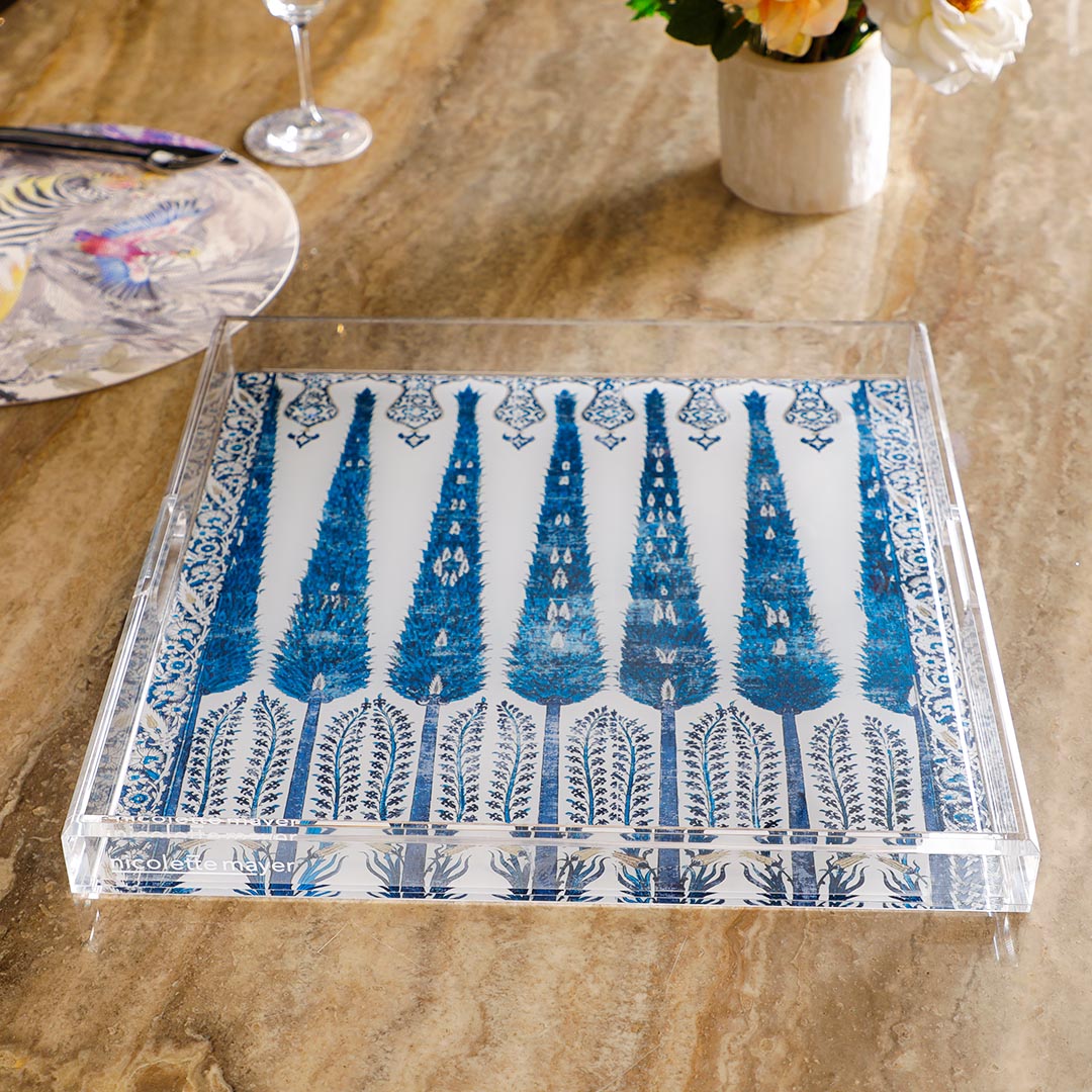 Nicolette Mayer Topkapi Garden Classic 18 x 18 Acrylic Tray